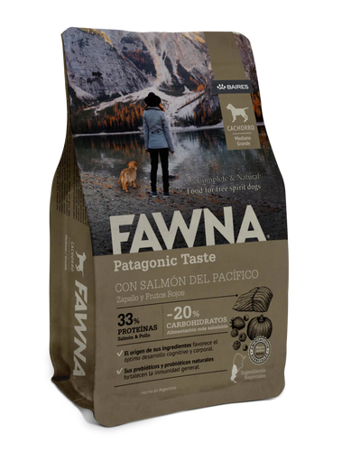Fawna Patagonic Taste Perro Cachorro Medianos Grandes Salmon 3kg Con Regalo