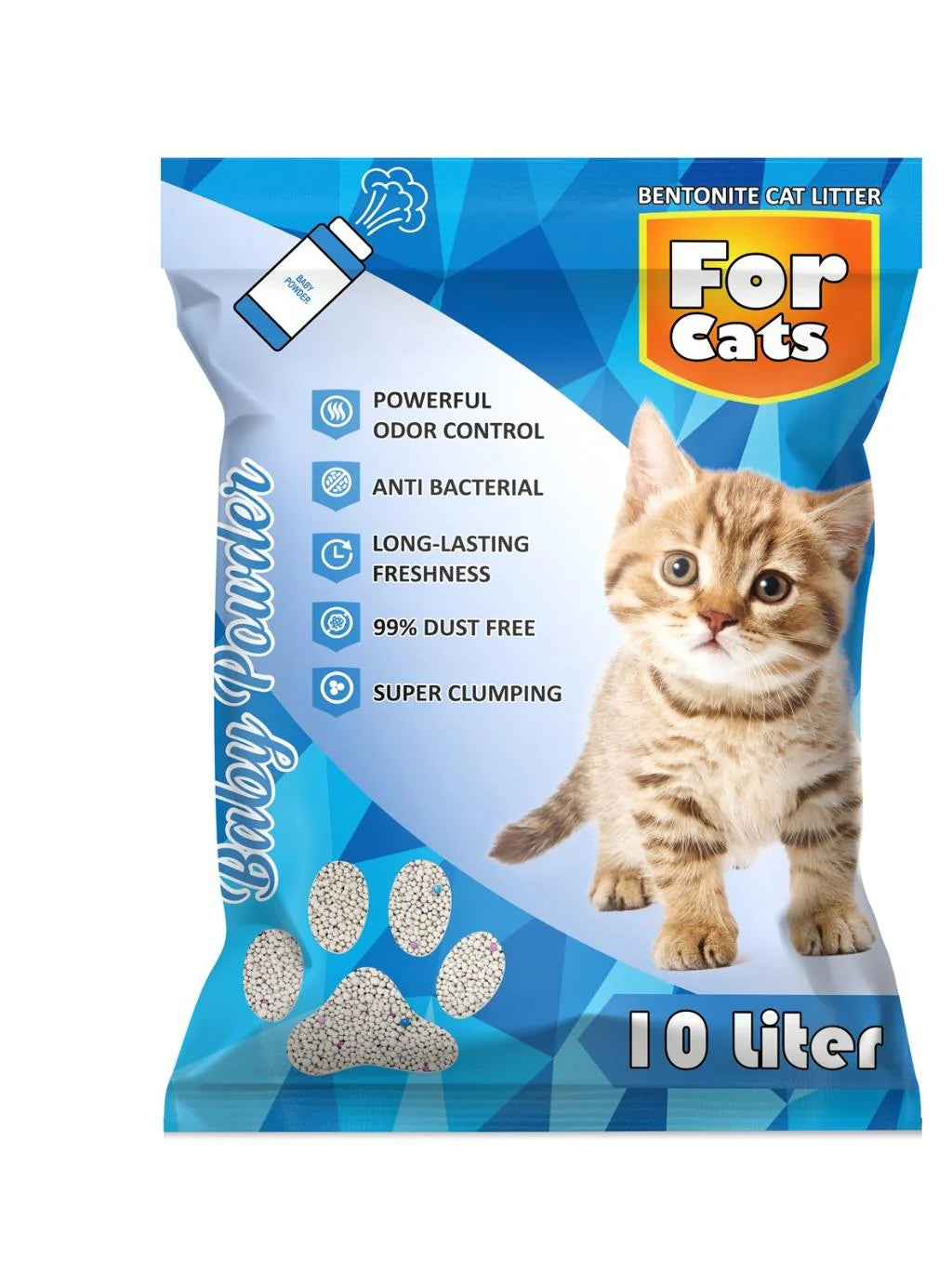 Arena Aglomerante Premium For Pets 32Kg Talco Bebe