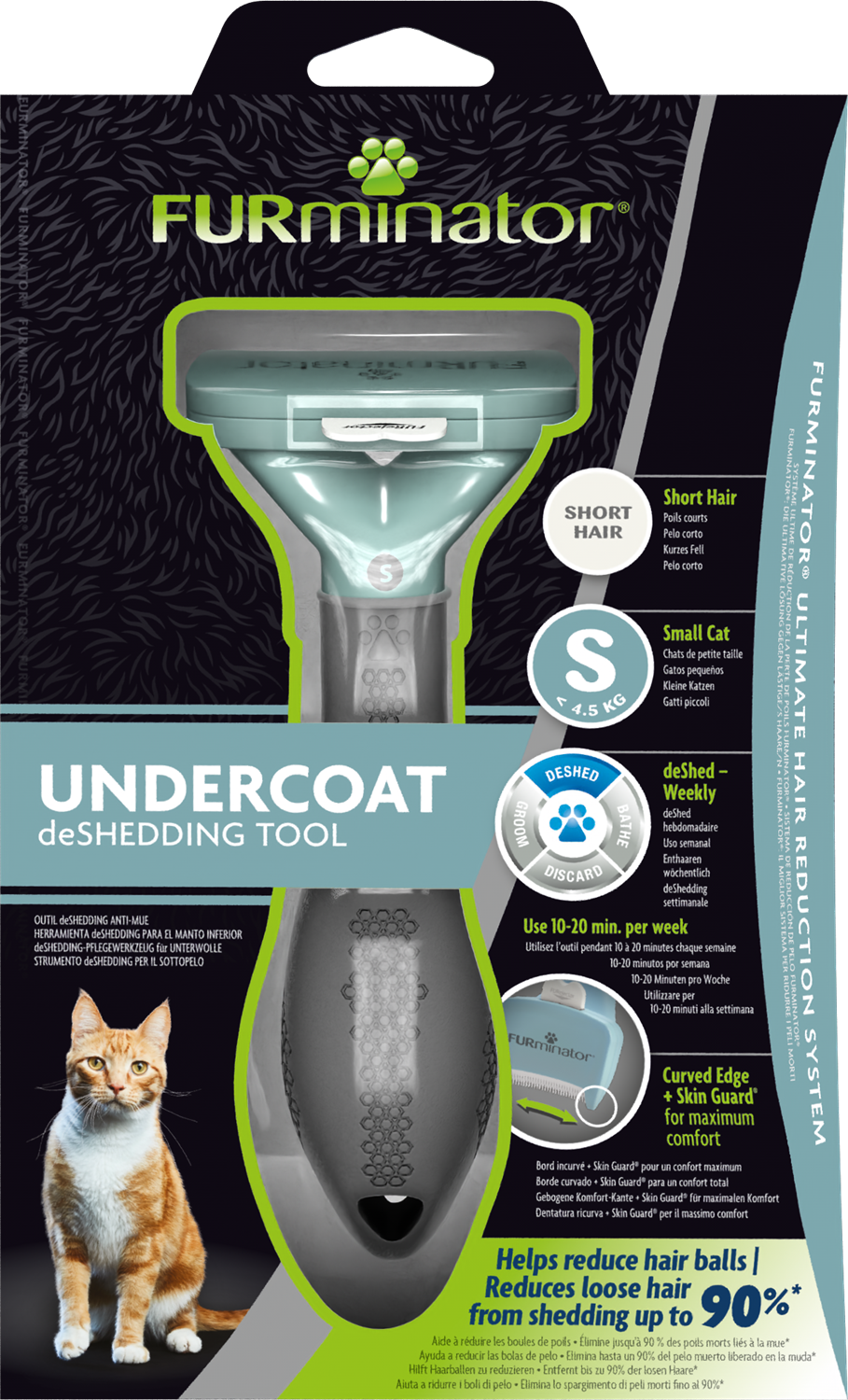 Peine Para Gatos Profesional Pequeños Pelo Corto Furminator