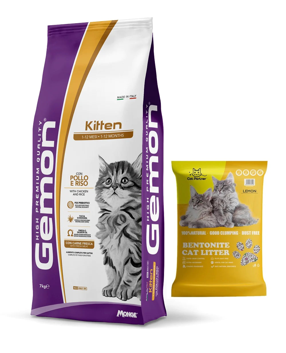 Gemon Cat High Premium Kitten Pollo Y Arroz 7kg Con Regalo