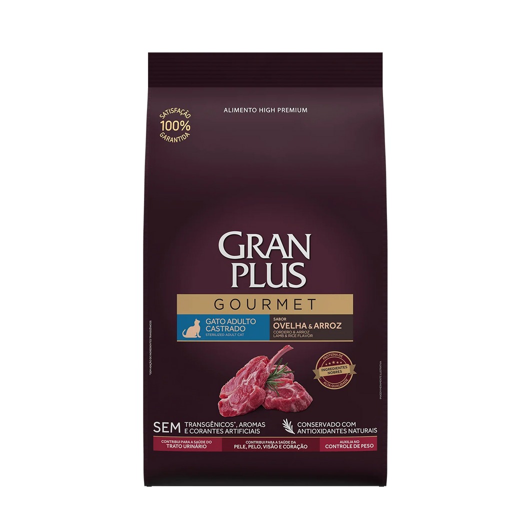Gran Plus Gourmet High Premium Gato Castrado Cordero 1Kg
