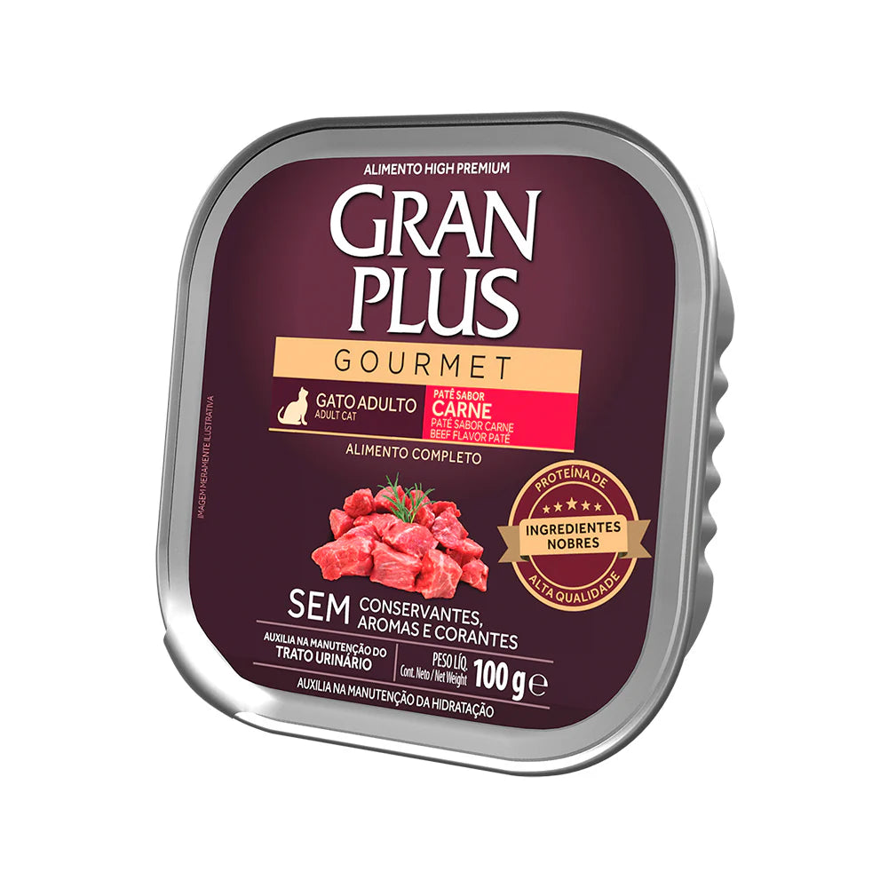 Gran Plus Gourmet Pate Gato Adulto 100g Carne