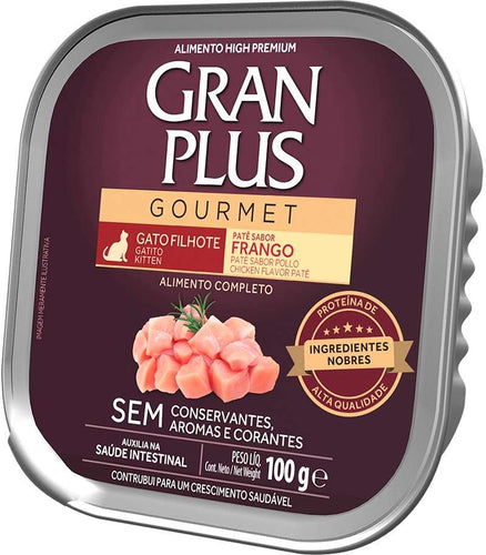 Gran Plus Gourmet Pate Gato Filhote 100g Pollo