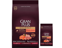 Cargar imagen en el visor de la galería, Gran Plus Gourmet High Premium Adulto Mediano y Grande Salmon y Pollo 20+3Kg