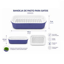 Cargar imagen en el visor de la galería, Kit Para Preparar Pasto Para Gatos Con Semillas Y Bandeja