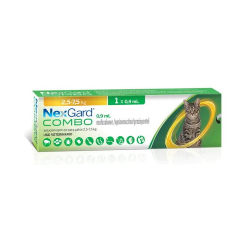 Nexgard Combo Pipeta Antiparasitos 0.9ml  2,5KG -7,5kg