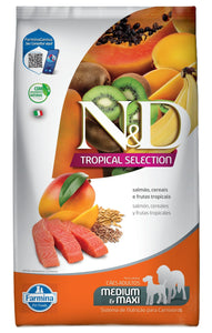 Farmina N & D Tropical Canine Adulto Medium & Maxi Salmon 12Kg Con Regalo