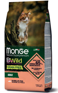 Monge BWild Grain Free Feline Adulto Salmon con Guisante 1.5kg Con Regalo