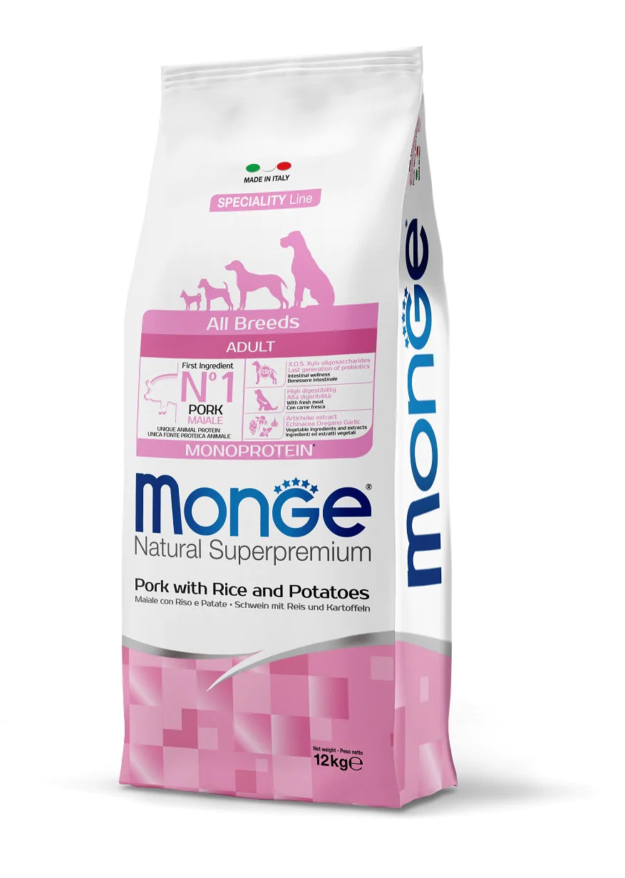 Monge Dog Monoproteina Adulto All Breeds Cerdo 12Kg Con Regalo ...