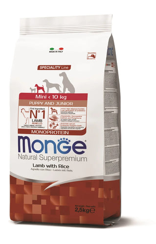 Monge Dog Monoproteina Puppy Mini Cordero 2.5kg Con Regalo