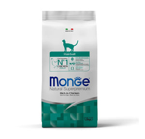 Monge Feline Monoproteina Hairball Pollo 1.5Kg con Regalo
