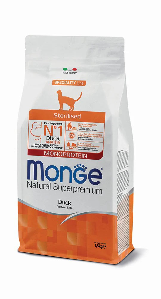 Monge Feline Monoproteina Castrado Pato 10kg Con Regalo