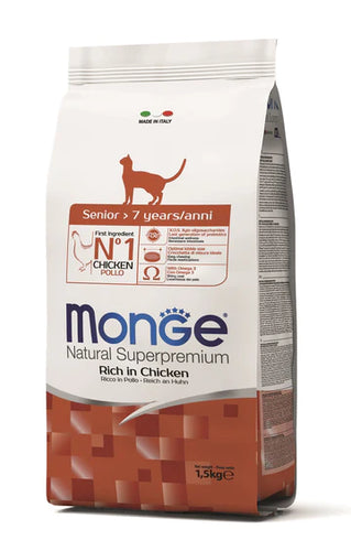 Monge Super Premium Gato Senior Pollo 1.5kg con Regalo