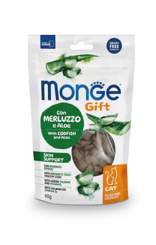 Monge Gift Cat Filled and Crunchy Skin Support Codfish and Aloe