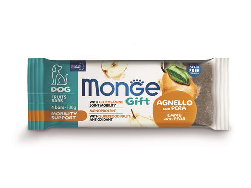 Monge Gift Dog Fruit Bars Mobility Support Lamb and Pear