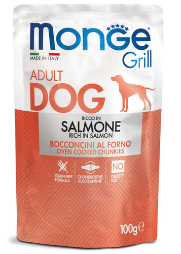 Monge Grill Pouch Dog Salmon 100g