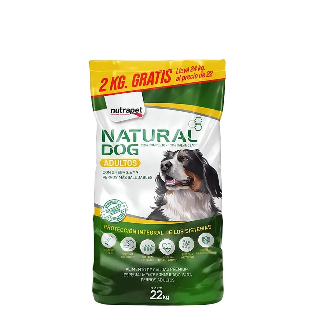 Natural Dog Adulto 22Kg con Regalo
