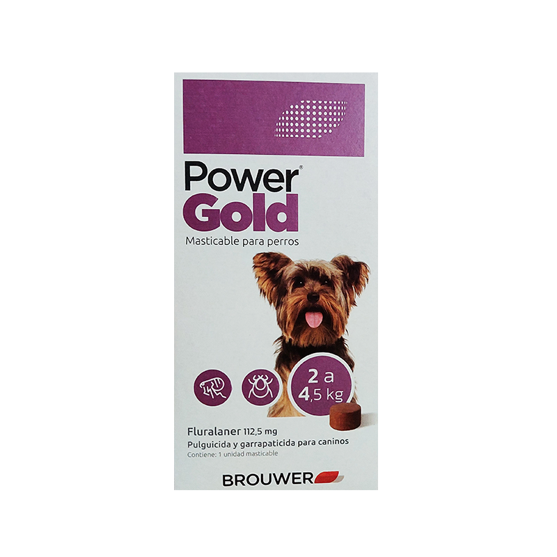 Pastilla Antipulgas Power Gold Brouwer Perros 2 a 4.5Kg (3 meses)
