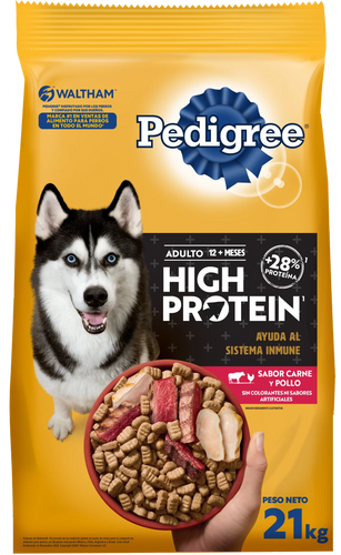Pedigree Adulto High Protein 21Kg Carne y Pollo con Regalo