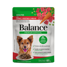Cargar imagen en el visor de la galería, Pouch Balance Premium Especial Adulto Carne y Vegetales en Salsa (Caja 18un)
