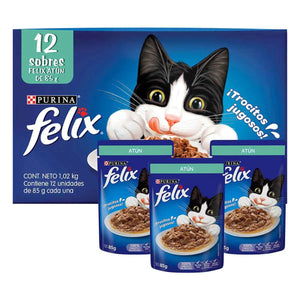 Pouch Gato Purina Felix Atun 85g (Caja 12un)