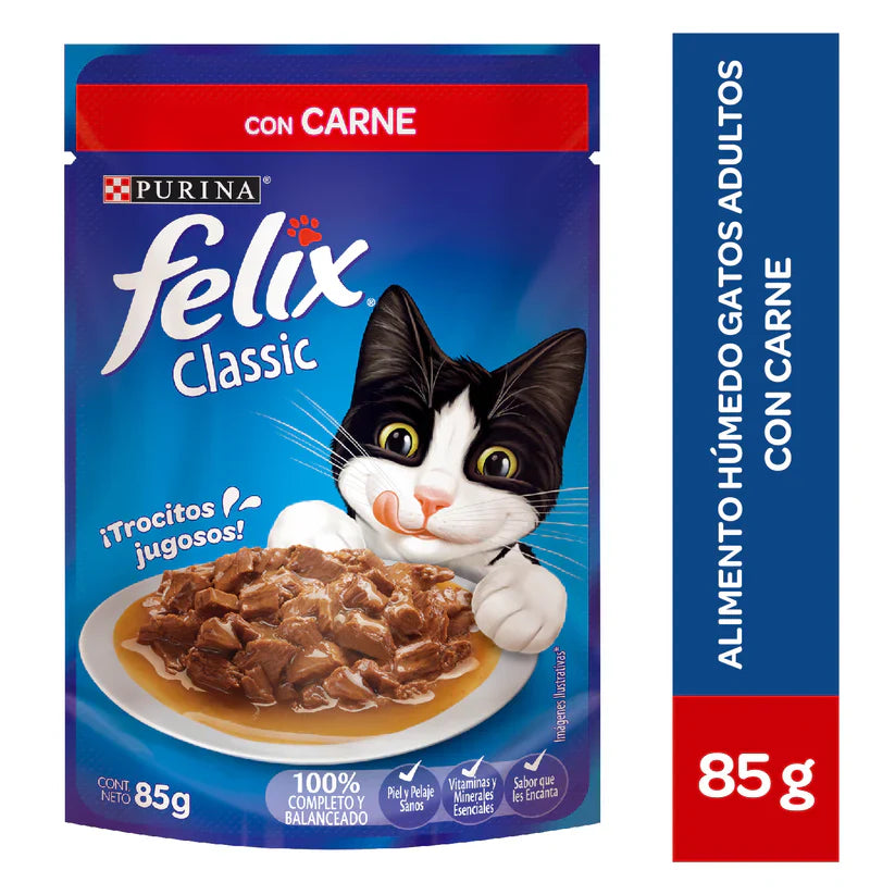 Pouch Gato Purina Felix Carne 85g