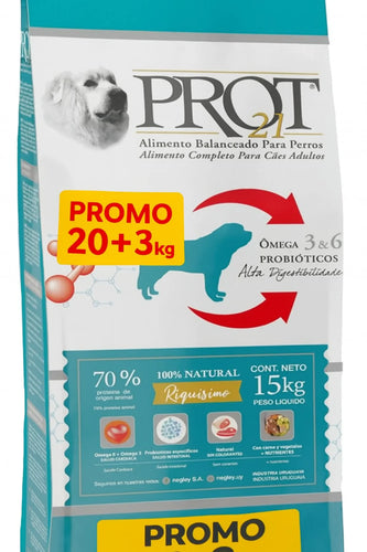 Alimento Balanceado Prot 21 Adulto 20+3kg Con Regalo