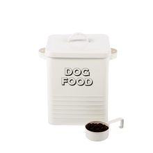 Cargar imagen en el visor de la galería, Contenedor Alimentos Para Perros Metálico Beige 18*15*23 Cm