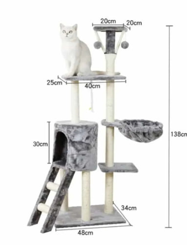 Gimnasio Rascador Gatos Base y 5 Niveles