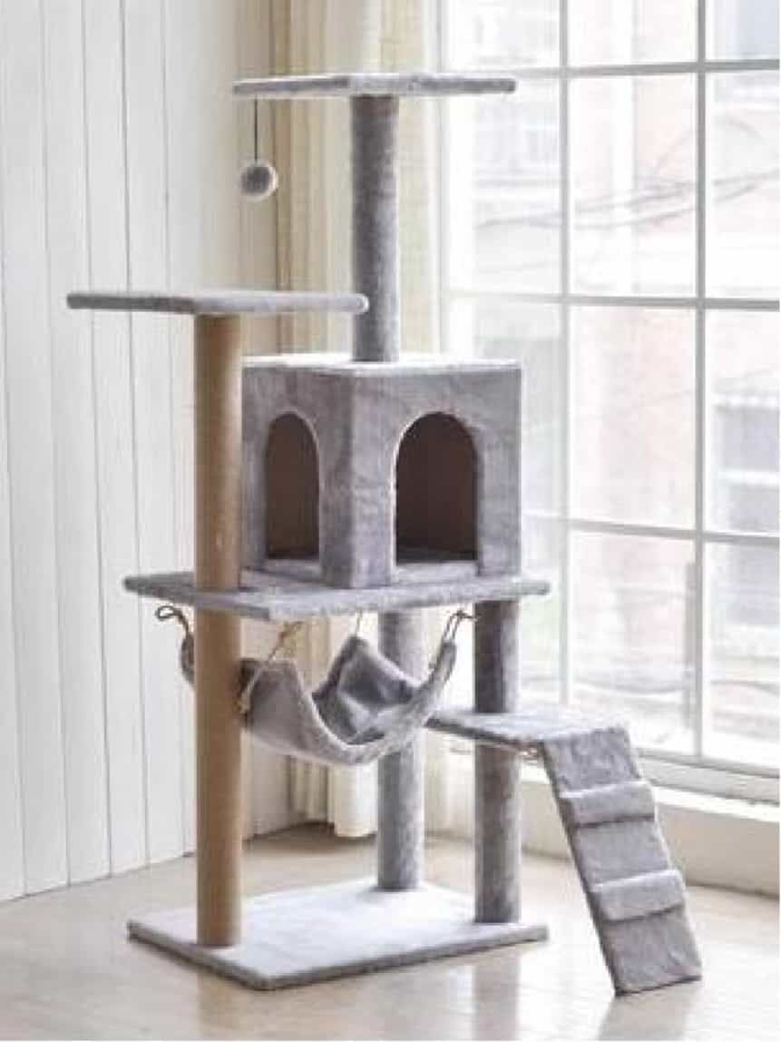 Gimnasio Rascador Gatos Base y 4 Niveles