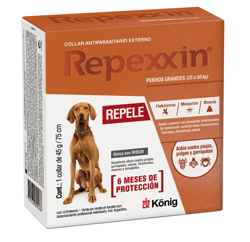 Collar Antipulgas Dominal Repexxin 25 a 50Kg (6 meses proteccion)