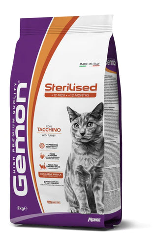 Gemon Cat High Premium Castrado Pavo 2kg Con Regalo