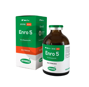 Enro 5 (Enrofloxacina 5%) 50ml Inyectable Vetcross