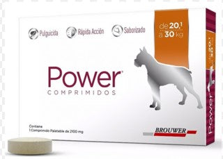 Power Pastilla Antipulgas Perro 20kg a 30kg
