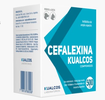 Cefalexina 500mg x 10 comprimidos kualcos