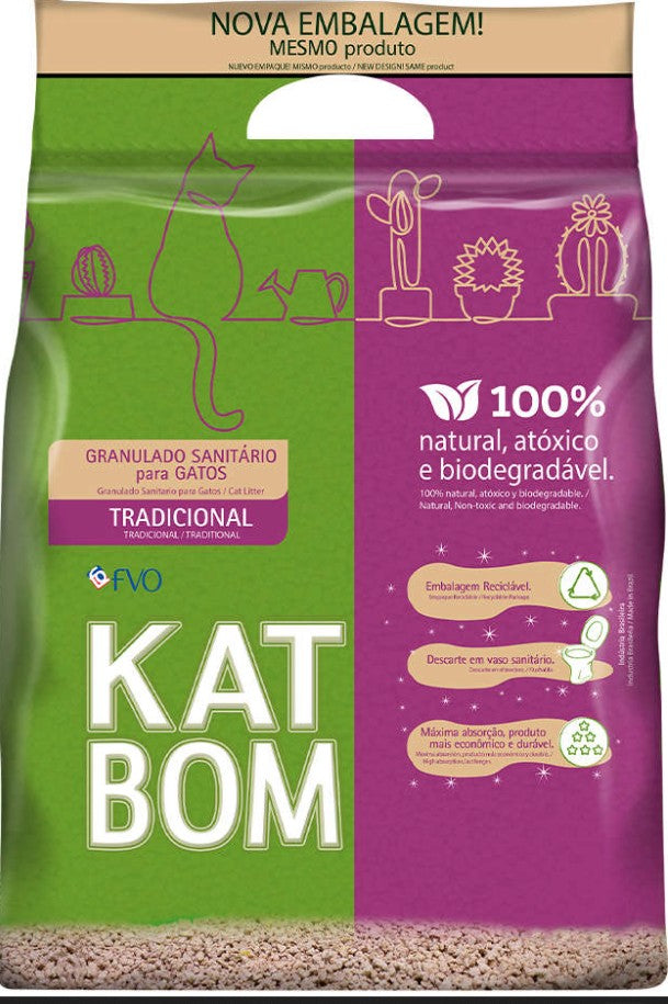 Arena Aglomerante Natural KatBom 3Kg Tradicional