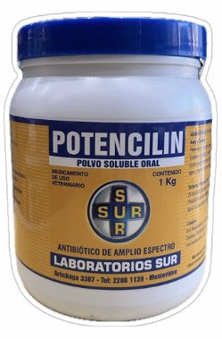 Potencilín Antibiótico Polvo Soluble x 1kg Sur