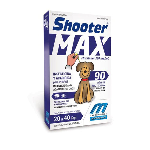 Pipeta Antipulgas Shooter Max Perros 20Kg a 40Kg (3 meses)