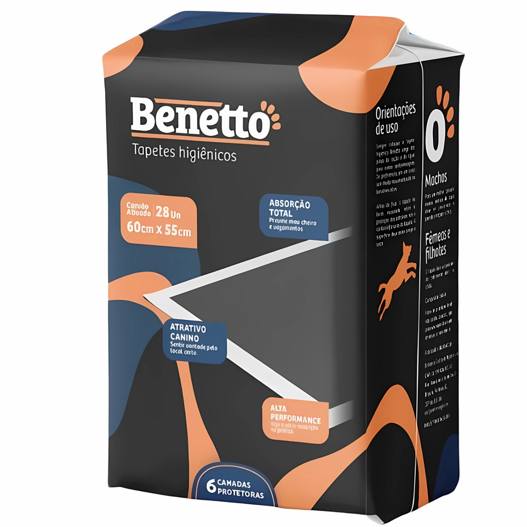 Paños de Entrenamiento Benetto 60x55cm x 56Un Carbon Activado