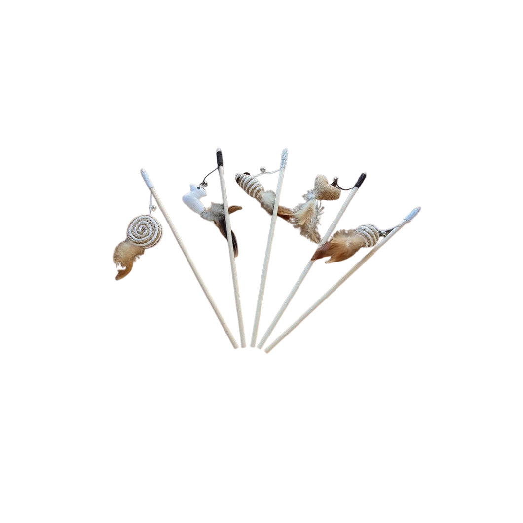 Varita Juguete con Cascabel Madera Diseño Surtido x 1Un