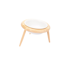 Cargar imagen en el visor de la galería, Comedero Individual Elevado Ajustable 19cm Bambú