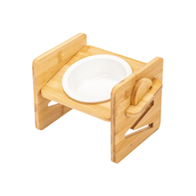 Cargar imagen en el visor de la galería, Comedero Altura Regulable Bambu 19*16*15CM