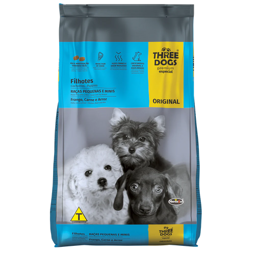 Three Dogs Original Cachorro Raza Pequeña 15Kg con Regalo