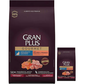 Gran Plus Gourmet High Premium Gato Castrado Salmon y Pollo 10+3Kg