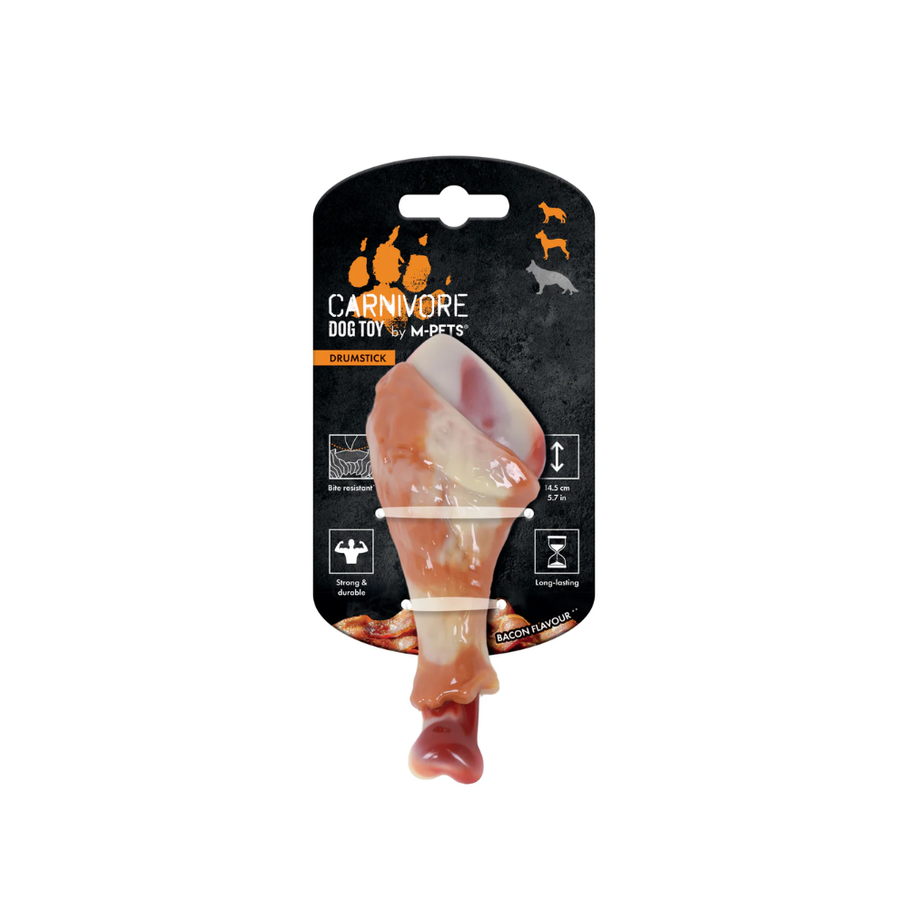 Juguete Pata de Pollo Carnívoro Bacon 12,4cm M-pets