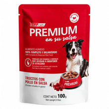 Cargar imagen en el visor de la galería, Caja Vitalcan Premium Pouch 100g Trocitos con Pollo en Salsa (12 Sobres)