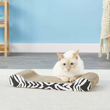 Cargar imagen en el visor de la galería, Rascador de Gato con Hierba Catnip Diseño Tigre Blanco