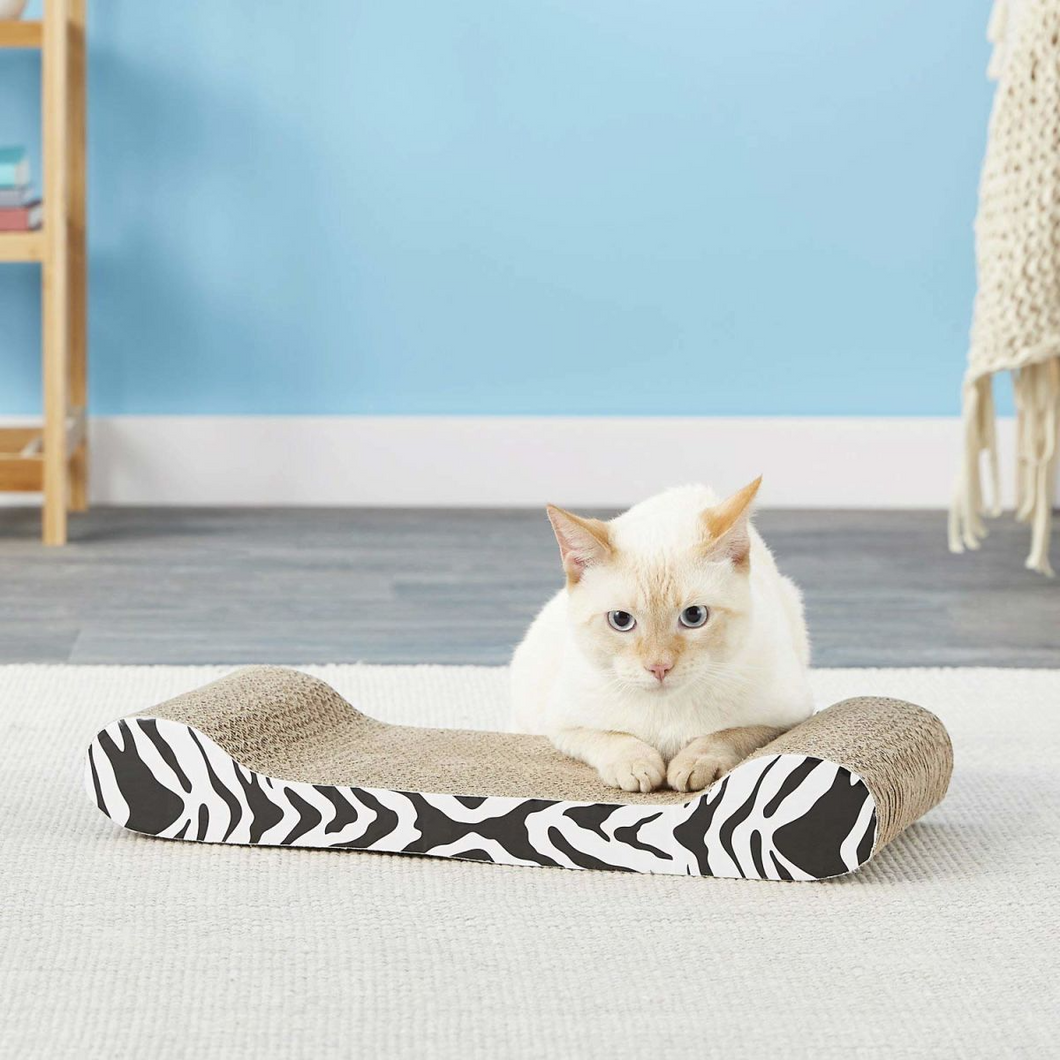 Rascador de Gato con Hierba Catnip Diseño Tigre Blanco