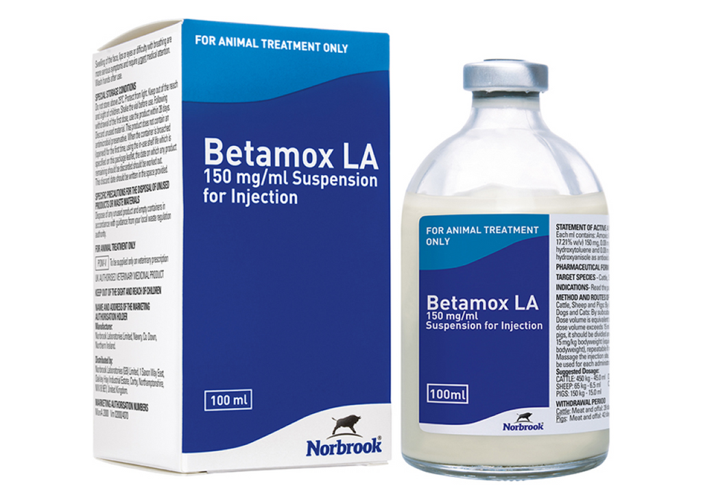 Betamox LA (Amoxicilina 150mg) Inyectable x 100ml