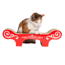 Cargar imagen en el visor de la galería, Rascador Gato Con Hierba Catnip Forma Banco